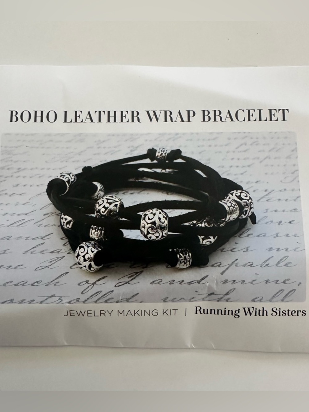 Boho Leather Wrap Bracelet Kit | DIY Jewelry Making Set Gift Craft Kit